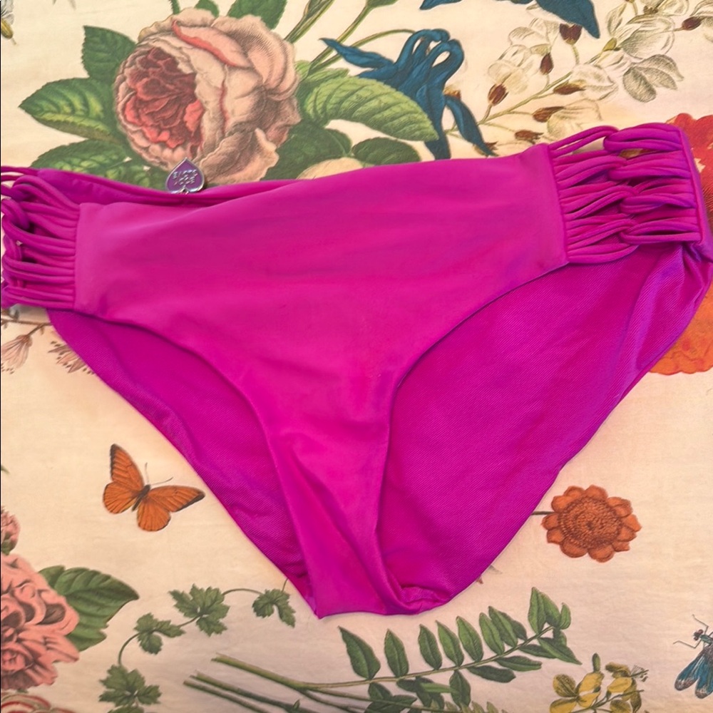Body Glove Pink Ruched Bikini Bottoms